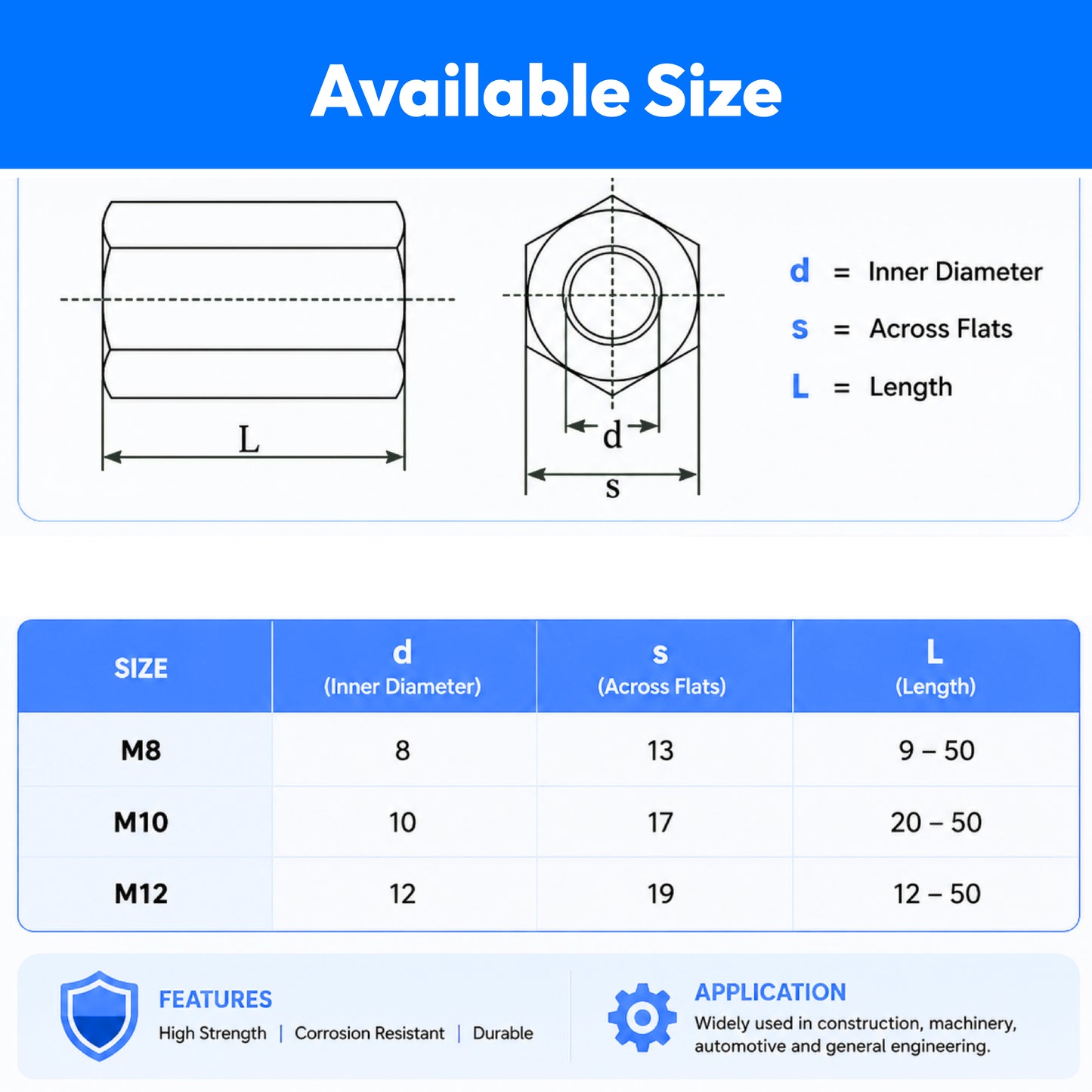 Coupling Nut(Pack of 10)