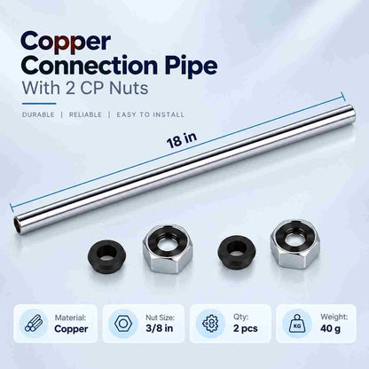 Copper Connection Pipe With 2 CP Nuts