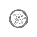 Curtain Wire Spring Steel Cord Cable Kit with Hooks and Eyes