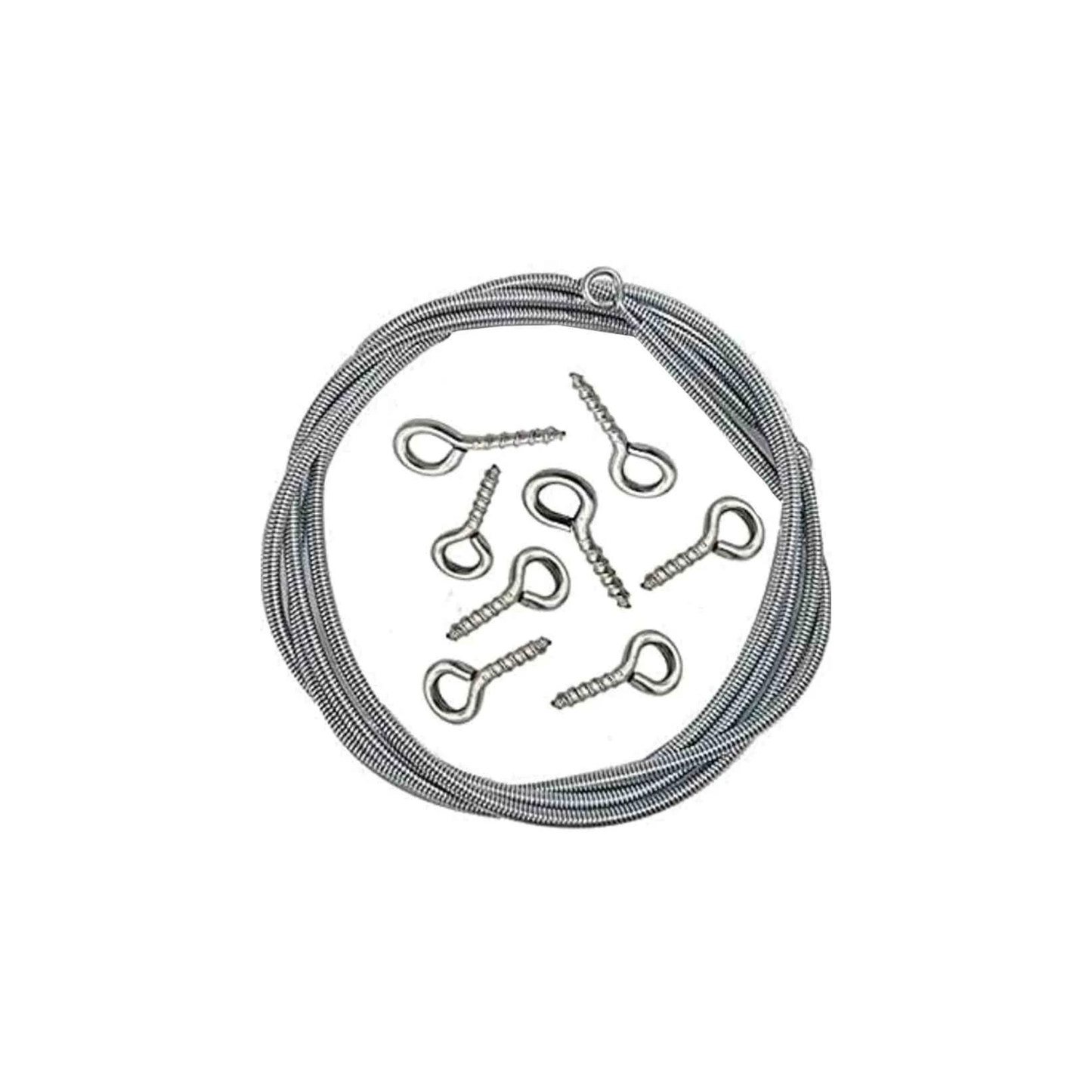 Curtain Wire Spring Steel Cord Cable Kit with Hooks and Eyes