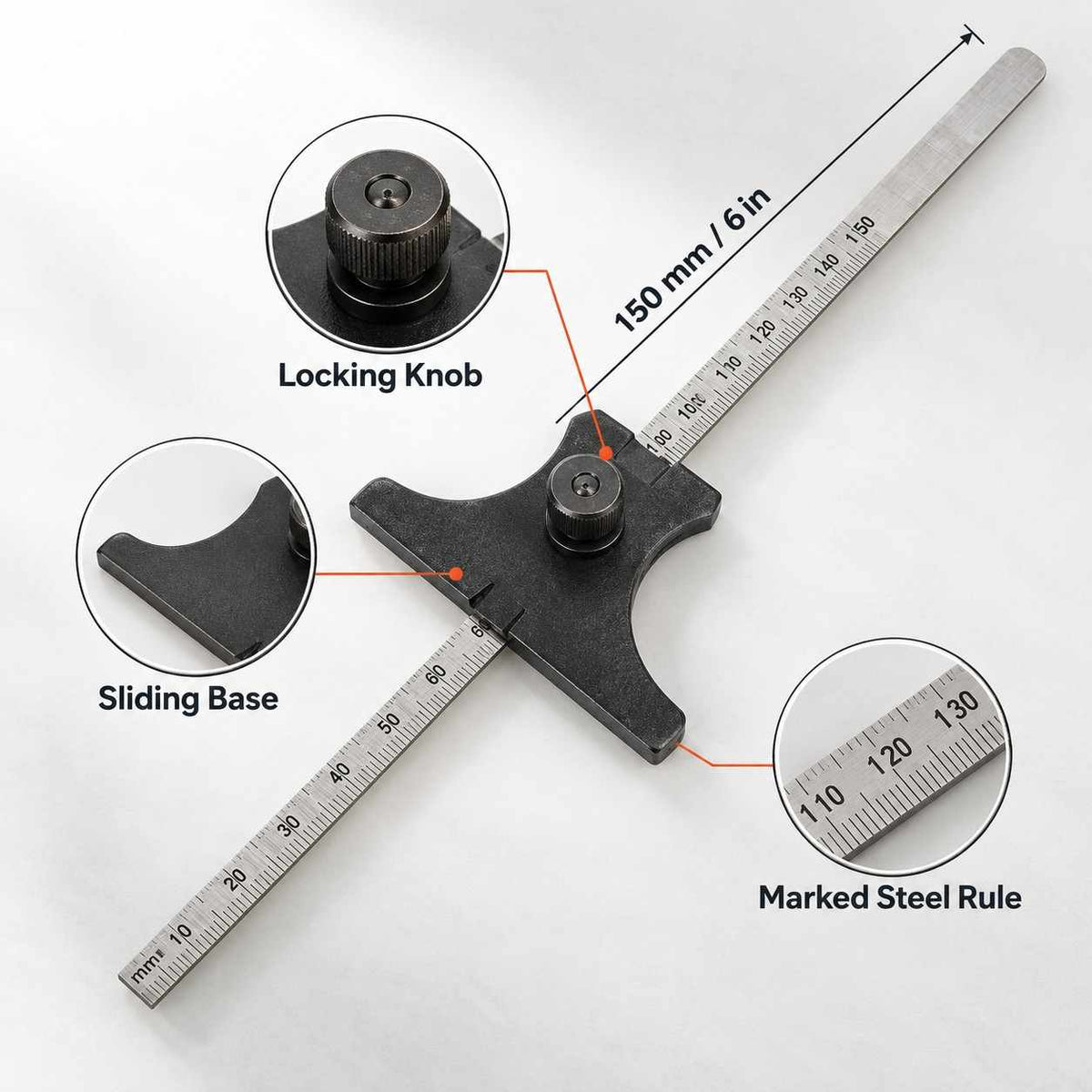 Implemental DEPTH GAUGE 6 INCH/150 MM - 1