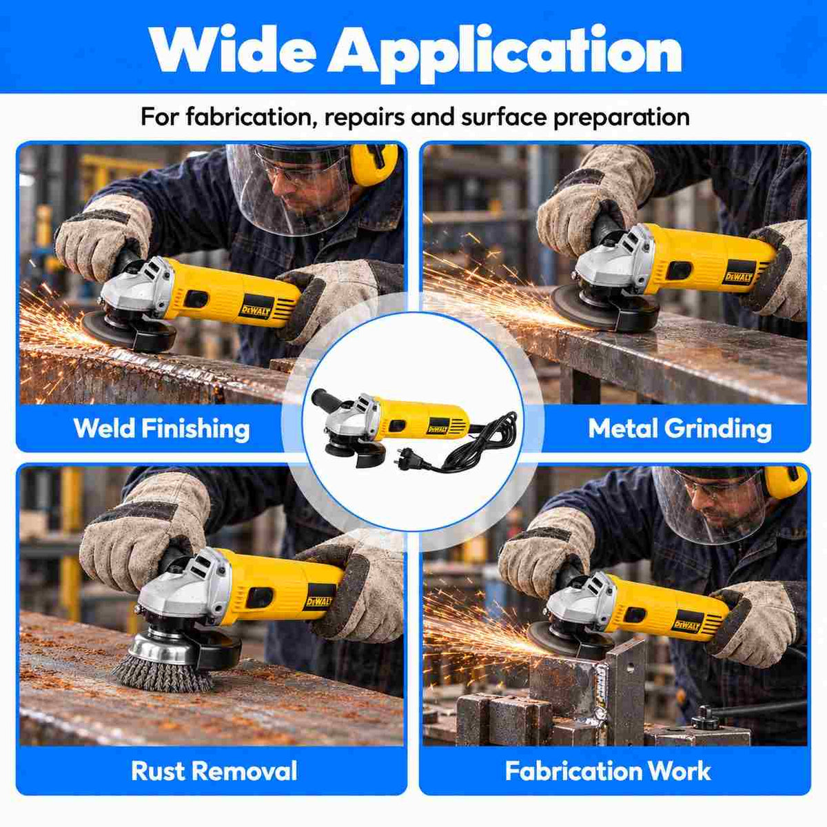 DEWALT Angle Grinder DWE4115-IN 950W (125mm)
