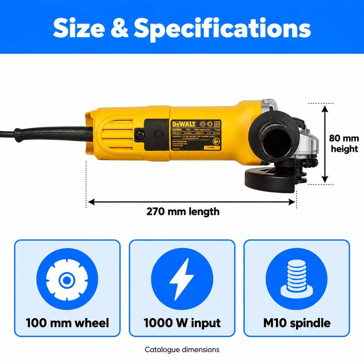 Dewalt Heavy Duty Angle Grinder DW803- IN (100mm)