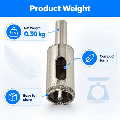 Implemental Diamond Coated Hole Saw Drill Bits for Glass (16mm) - 1