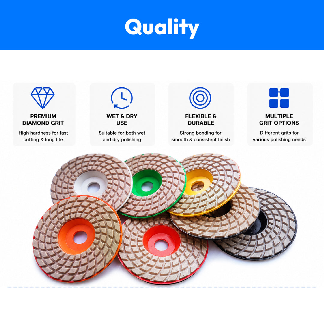 Diamond Polishing Disc 4"Set of 2