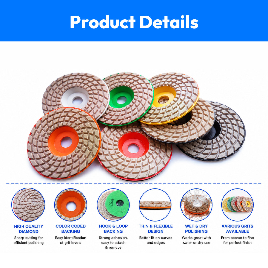 Diamond Polishing Disc 4"Set of 2