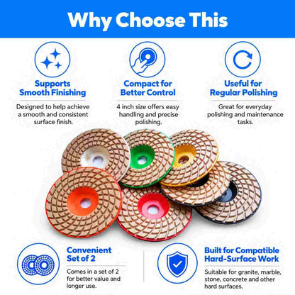 Implemental Diamond Polishing Disc 4"Set of 2 - 1