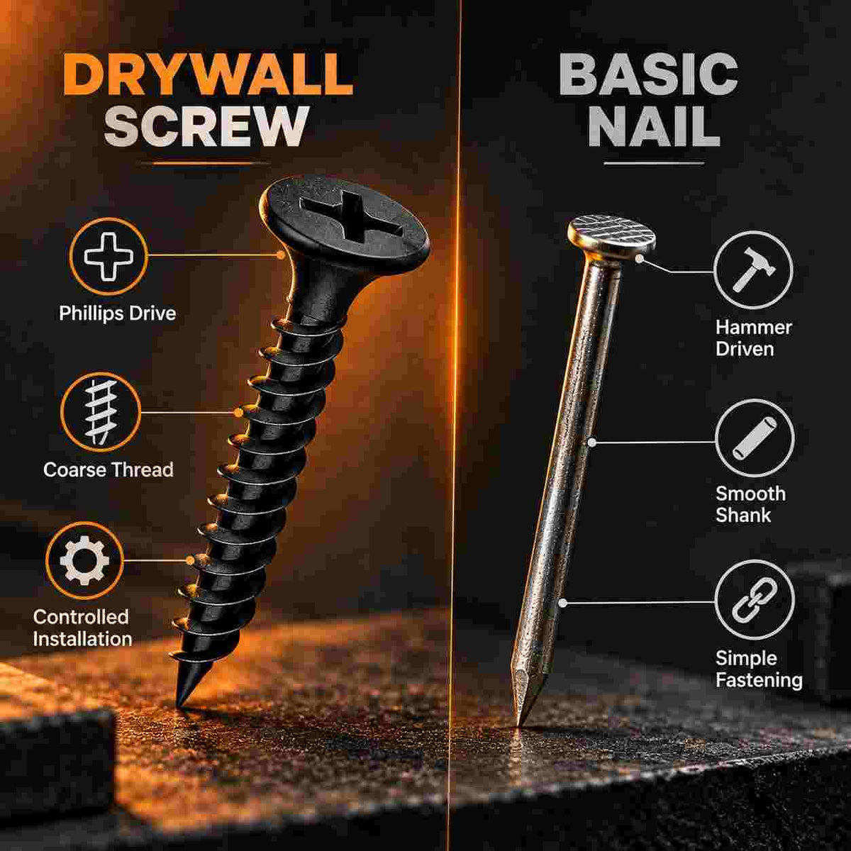 Dry wall Screws-6 X 32MM-Pack of 200Pcs