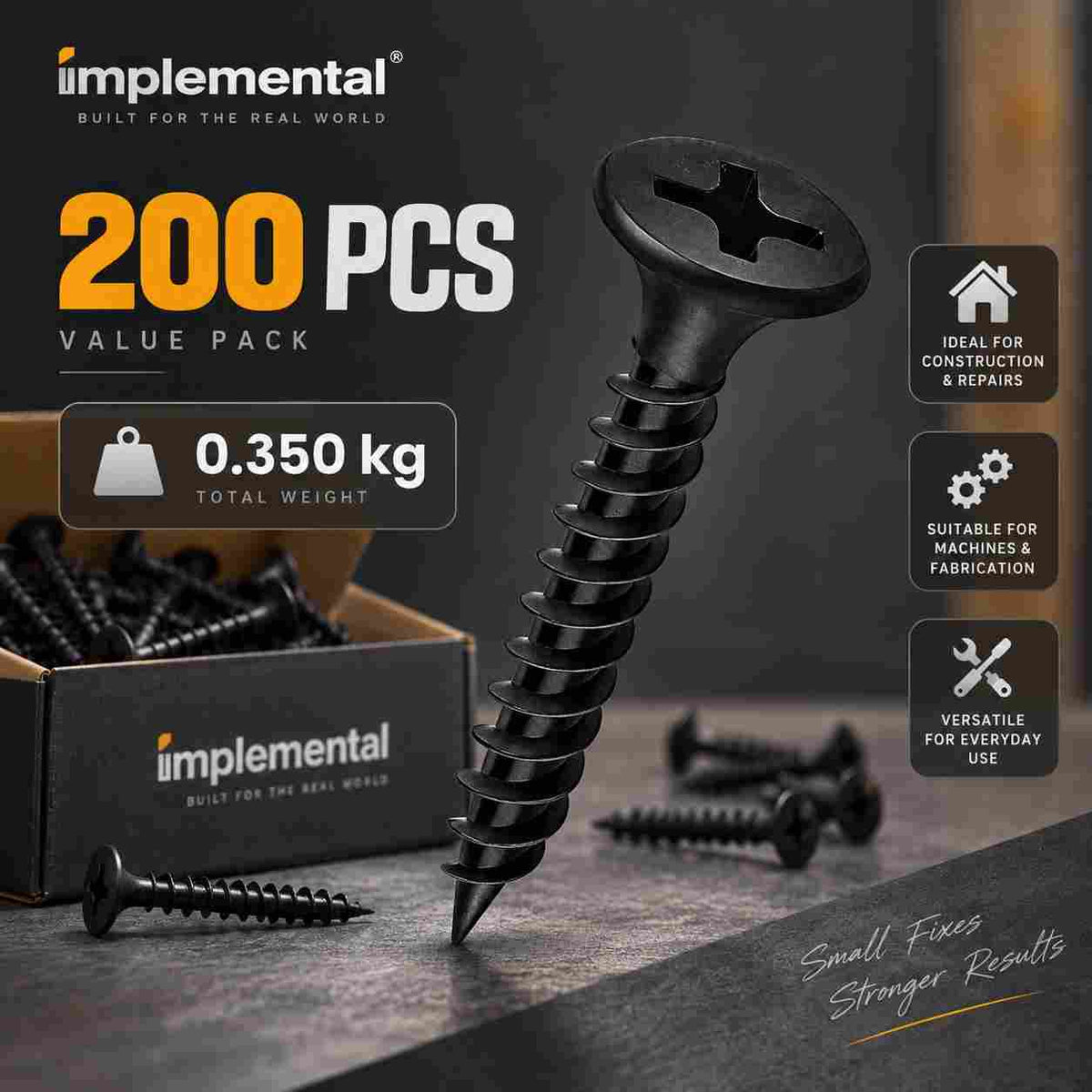 Dry wall Screws-6 X 32MM-Pack of 200Pcs