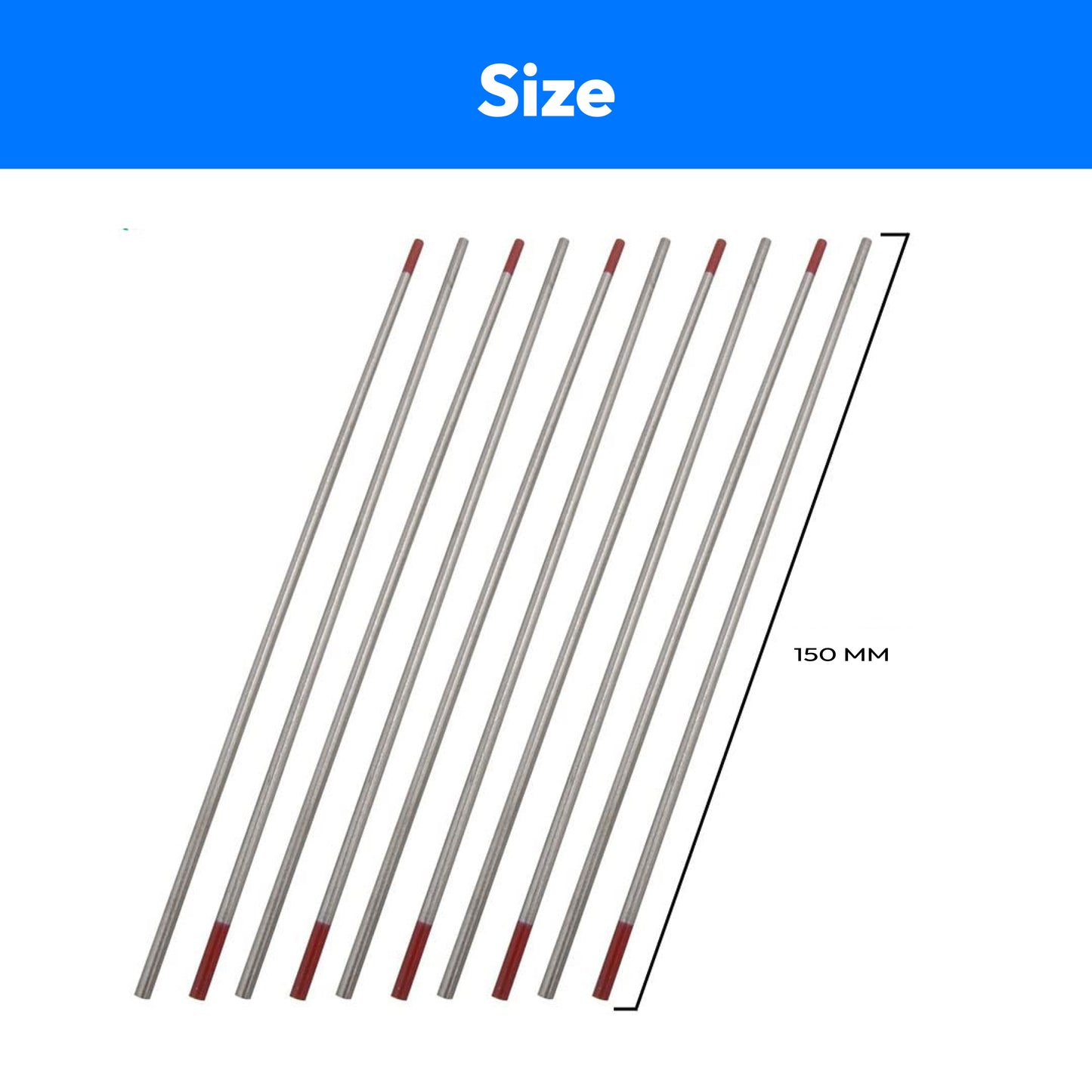 Electrode Head Tungsten Rod Needle-10Pcs-Red