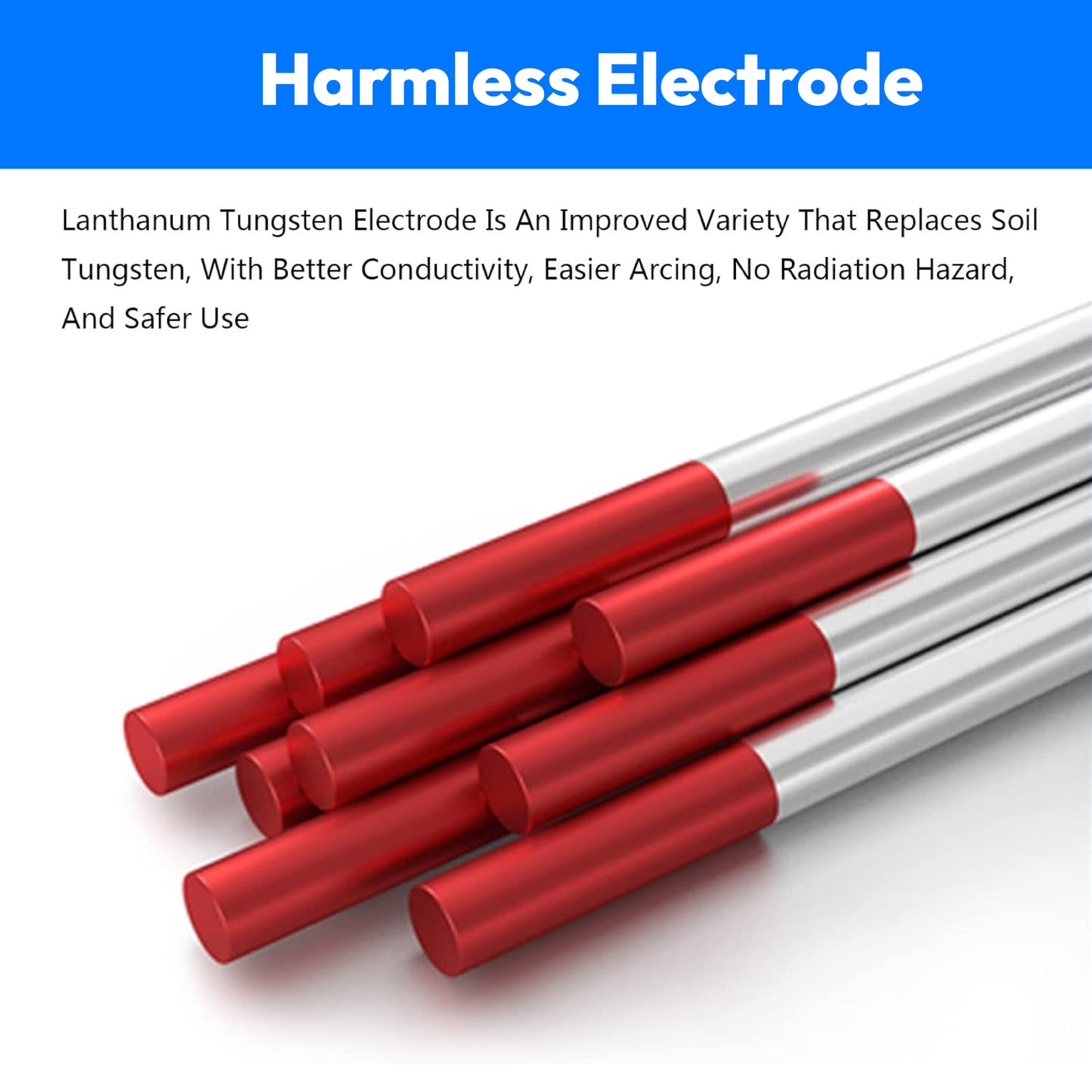 Electrode Head Tungsten Rod Needle-10Pcs-Red