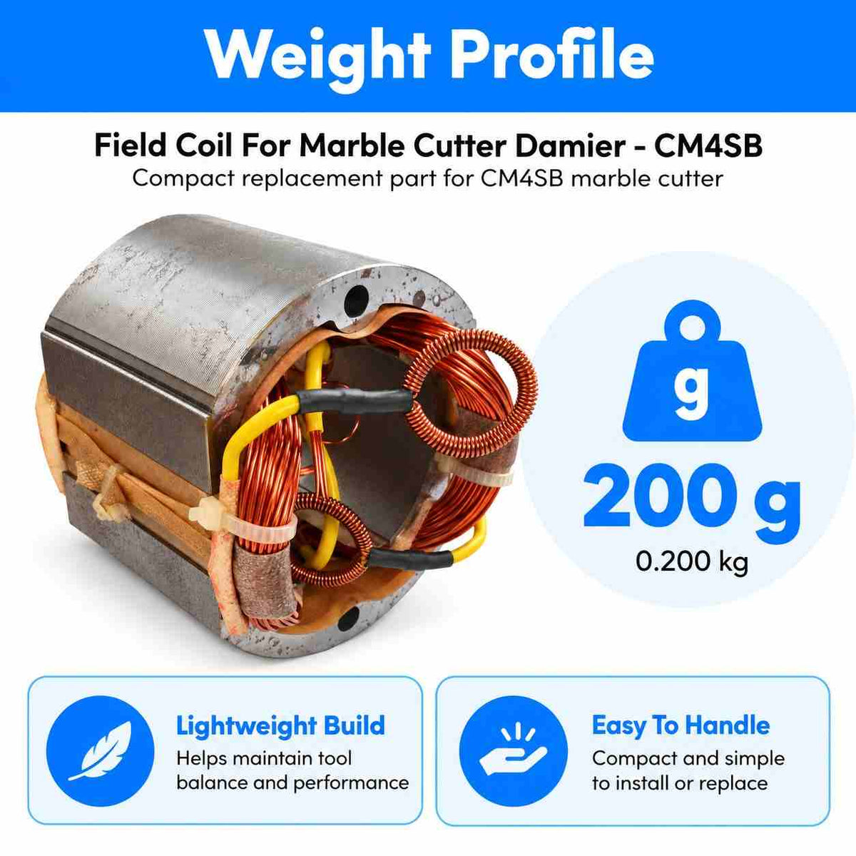 Field Coil For Marble Cutter Damier-CM4SA