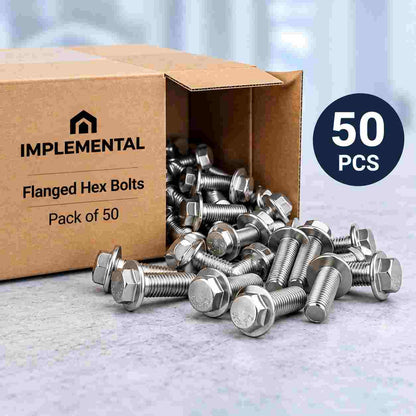 Flanged Hex Bolts-Pack of 50