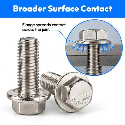 Flanged Hex Bolts-Pack of 50