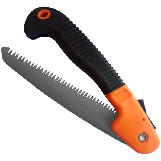 Folding Pruner Cutter Steel Garden Hand Tool wood with Lock
