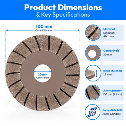 GLASS CUTTING BLADE 4"x100mm Diamond Saw Blade Disc