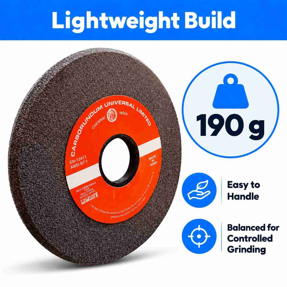 Grinding Wheel 150m x 6mm Bore Size 31.75mm C Face U30