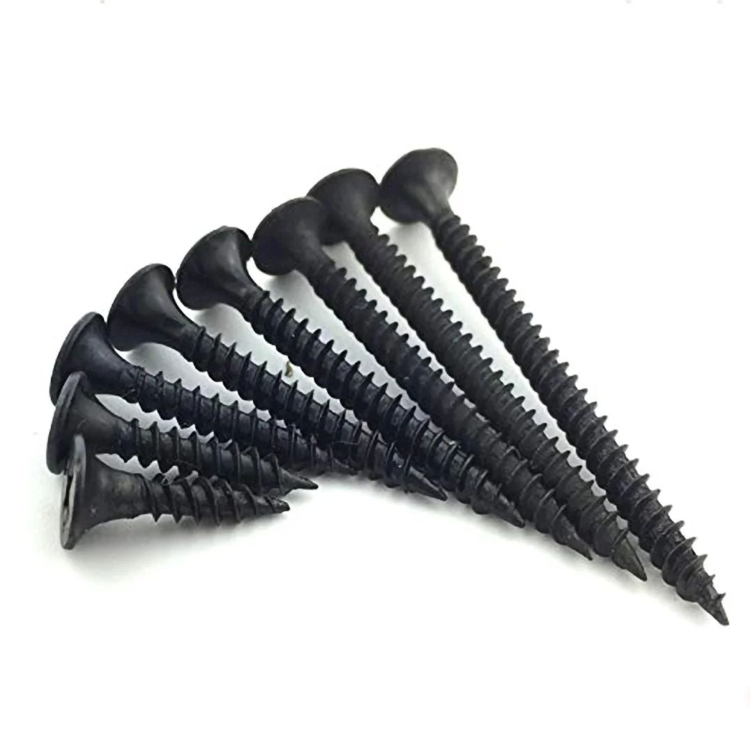 Black Drywall Gypsum Screws - Pack of 100pcs