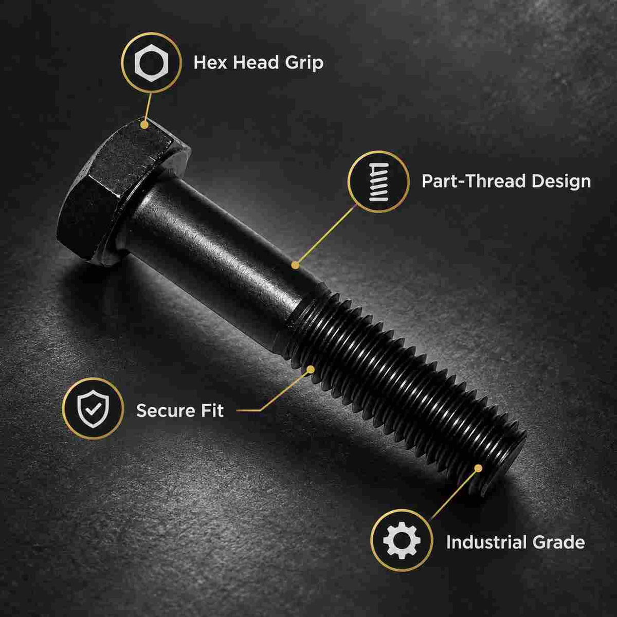 H.T Hex Bolt-5x30MM-25Pcs