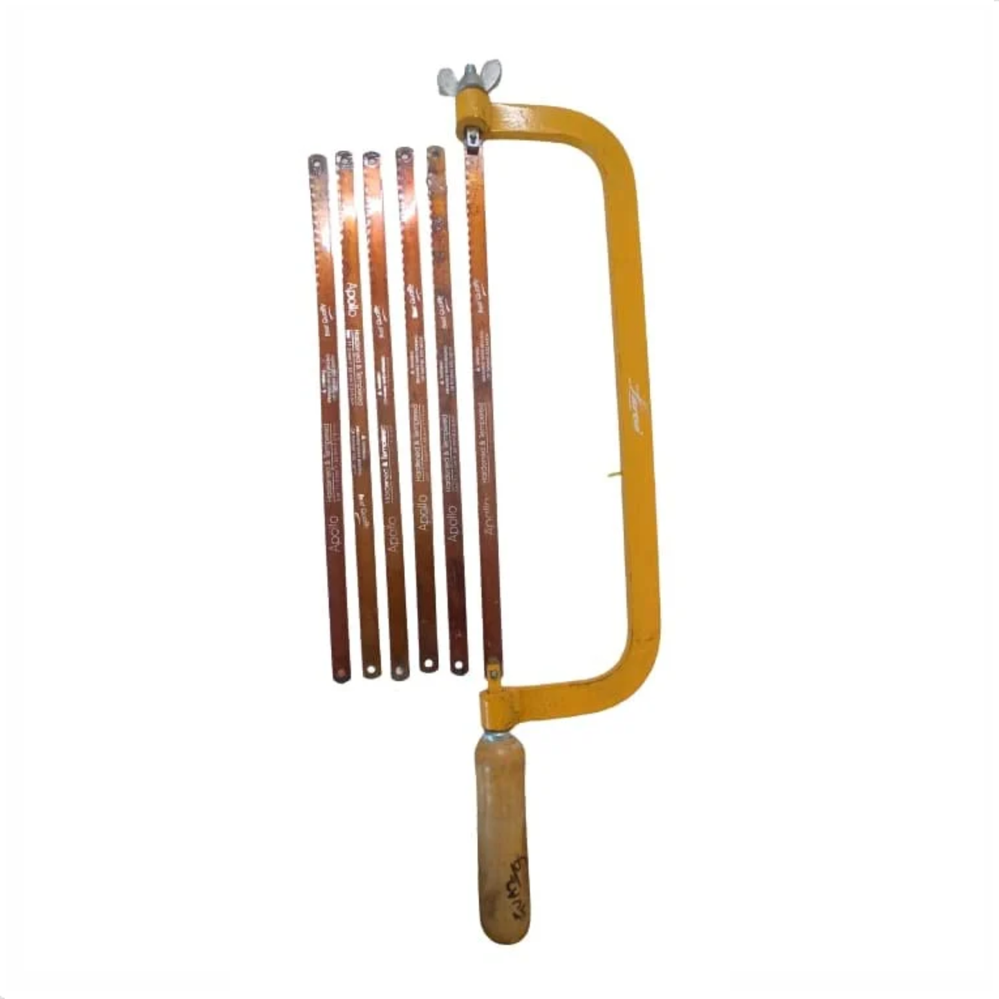 Hacksaw Frame With 5 Blades for Wood and Metal Cutting-12"