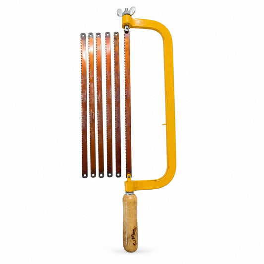Hacksaw Frame With 5 Blades for Wood and Metal Cutting-12"