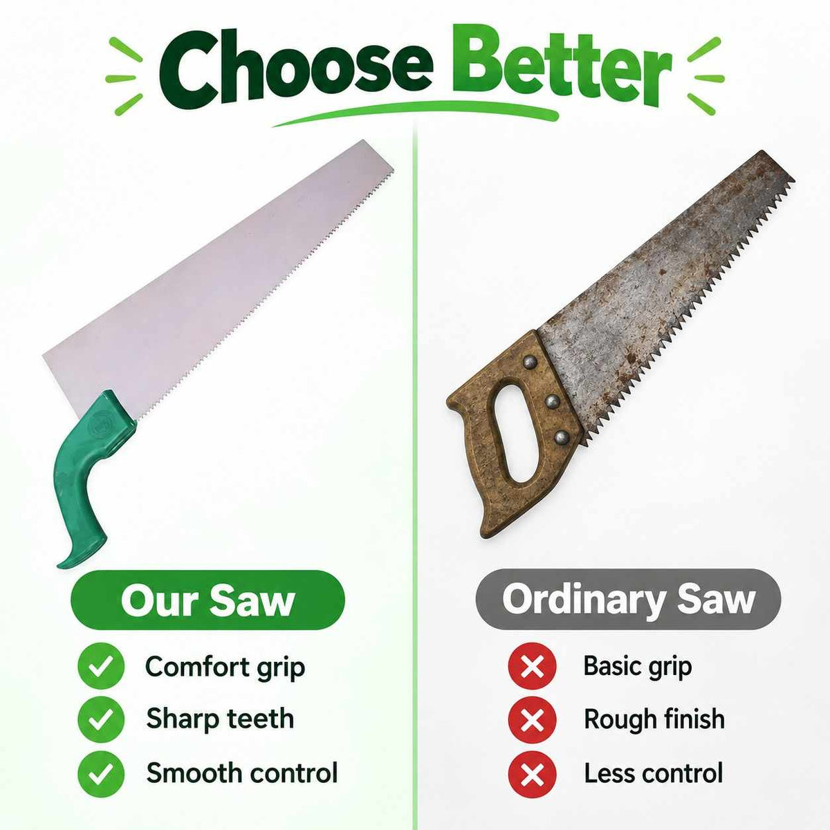 Implemental HandSaw For Plywood & Wood Cutting-20 Inch(Aari) - 1