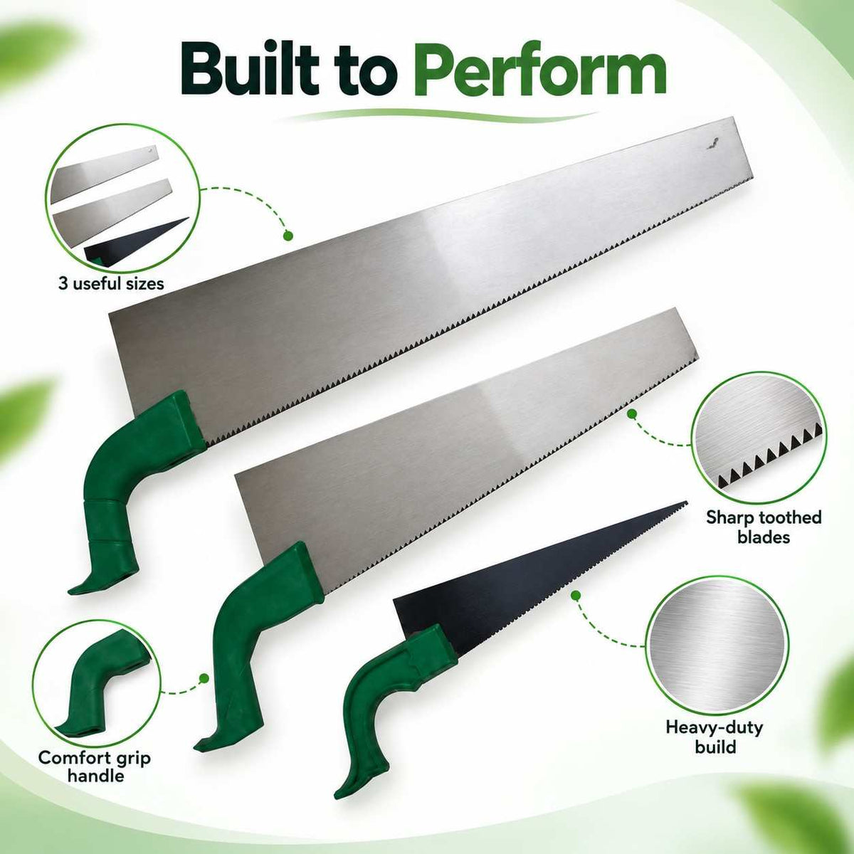 Implemental Hand Saw Set For Plywood And Wood Cutting (3 DIFFERENT PIECES) - 1
