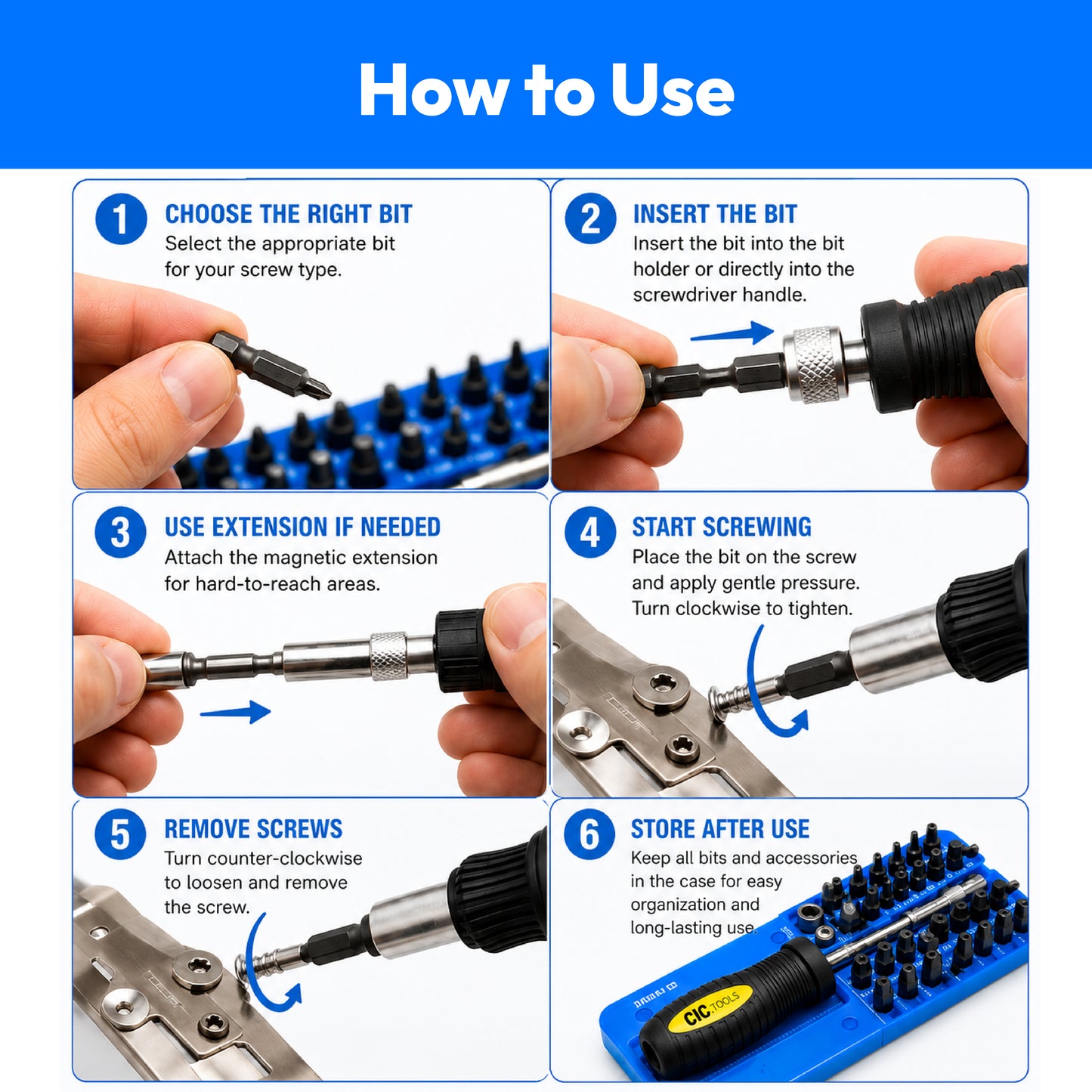 30 PCS 1/4"Hex Drive Bit Set With Screwdriver
