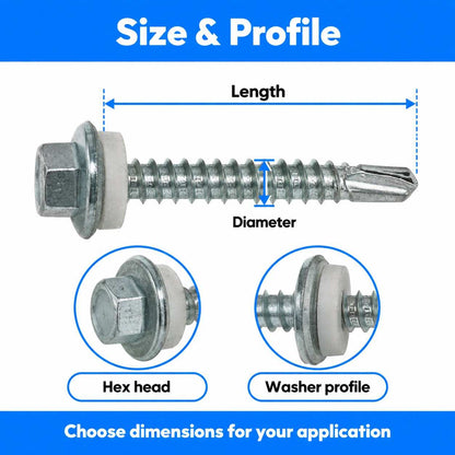 Hex Head Self drilling Tapping Screws Gotti Pech