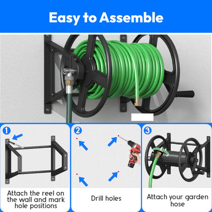Heavy Duty Hose Reel Garden Appliances Hose Size-1/2"x1/2"