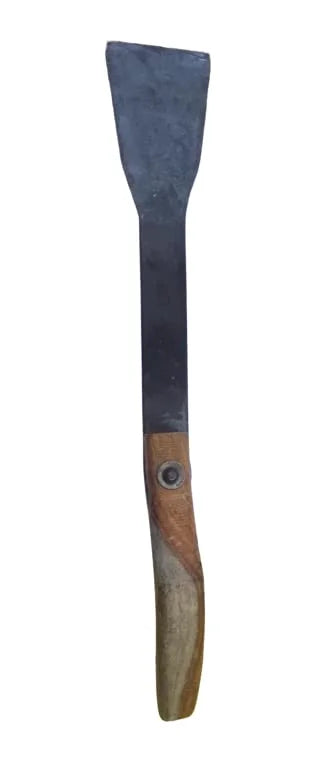 Iron Large Khurpa with Wooden Handle