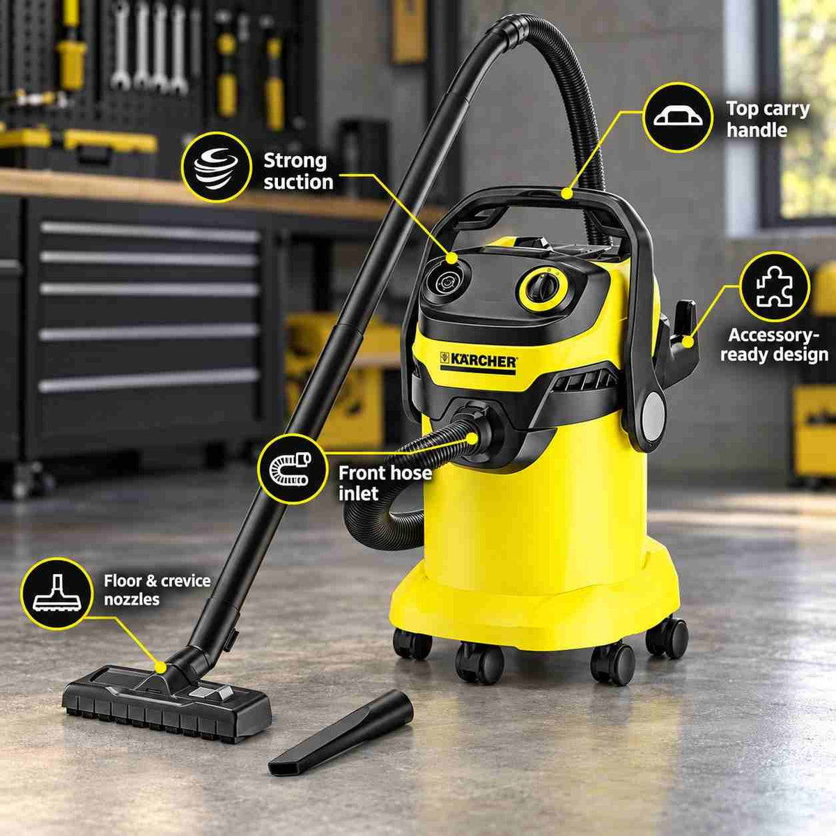 Implemental Karcher Wet & Dry Vacuum Cleaner WD-5 EU - 1