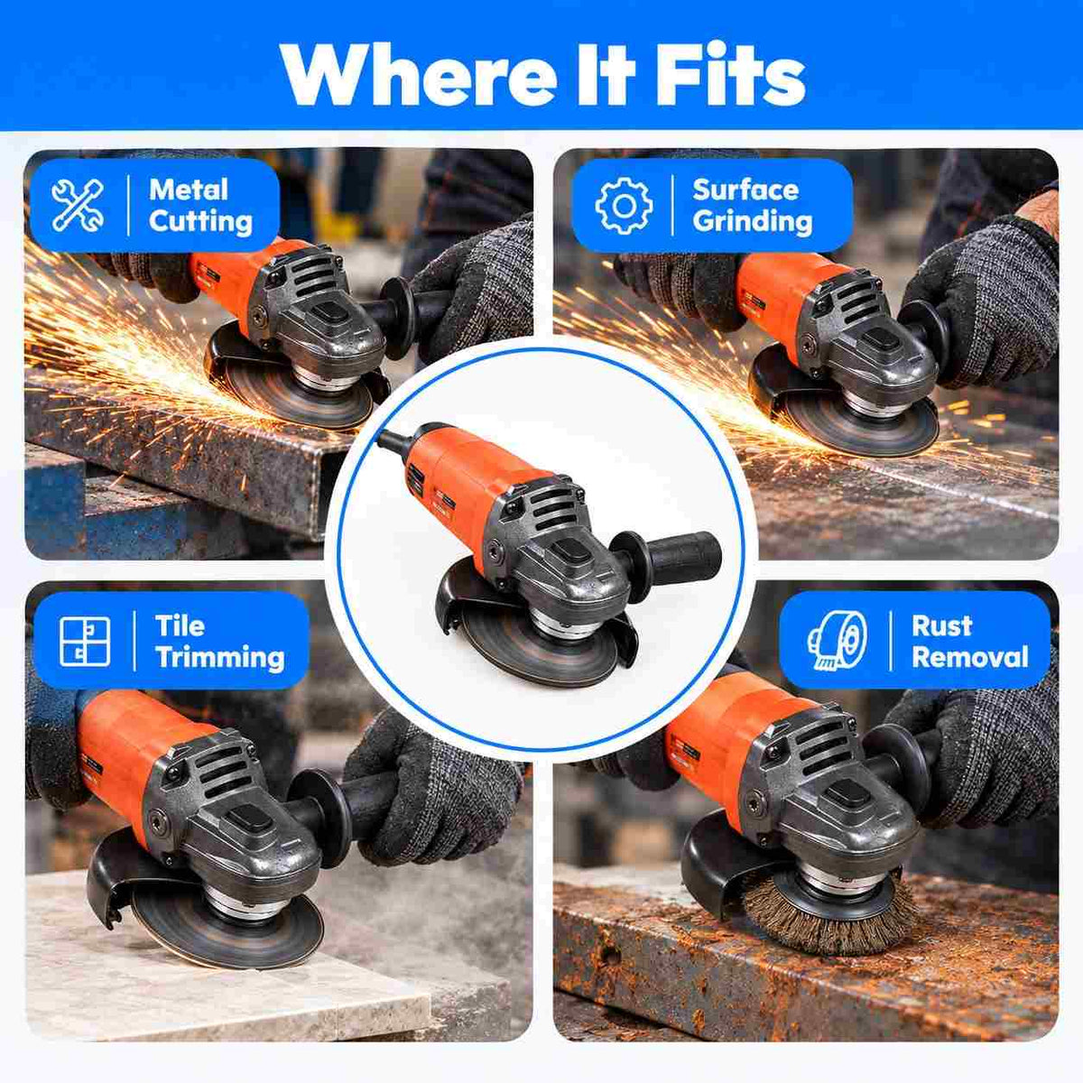Khaitan Power KI AG4 HD 100MM Angle grinder