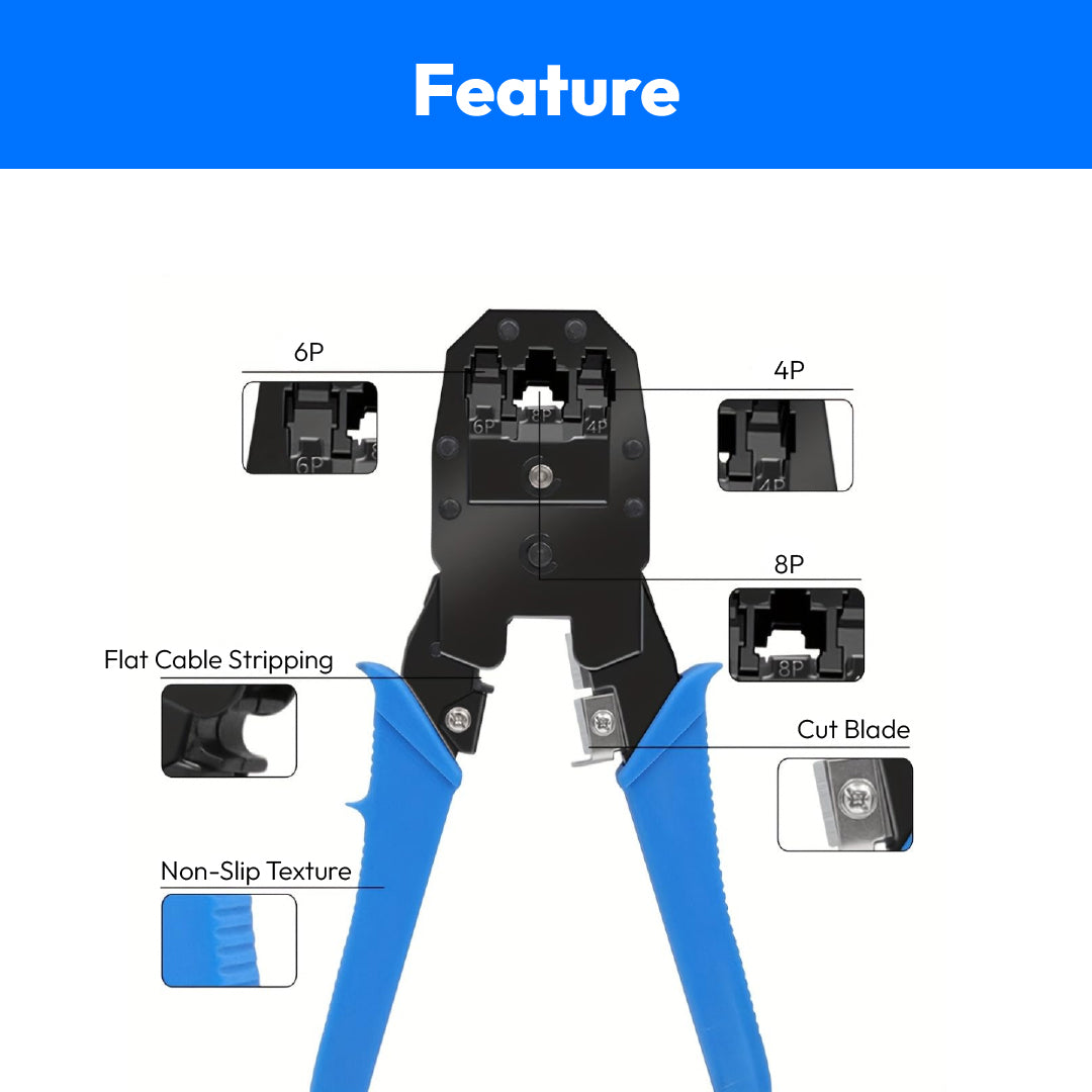 Cable Crimping Tool LAN Cutter RJ45/ RJ11