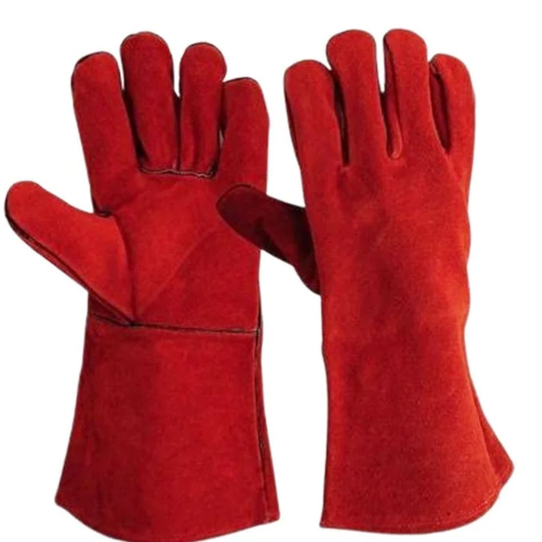 Leather Welding Hand Gloves-Multicolour