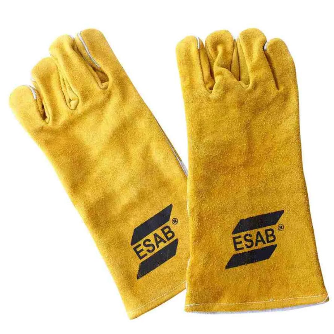 Leather Hand Gloves Yellow 13"