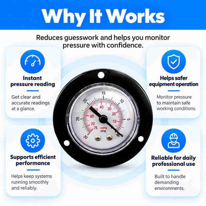 M.S Pressure Gauge Back Connection-150 PSI-4Inch