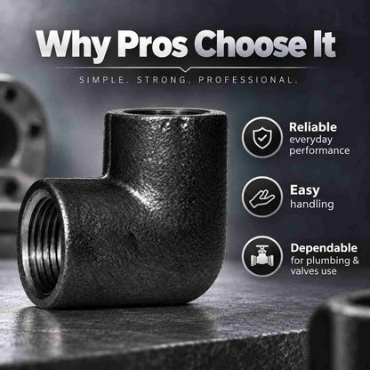 MS Elbow Pipe Fitting Threaded BSP Forged