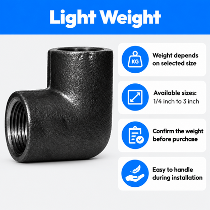 MS Elbow Pipe Fitting Threaded BSP Forged