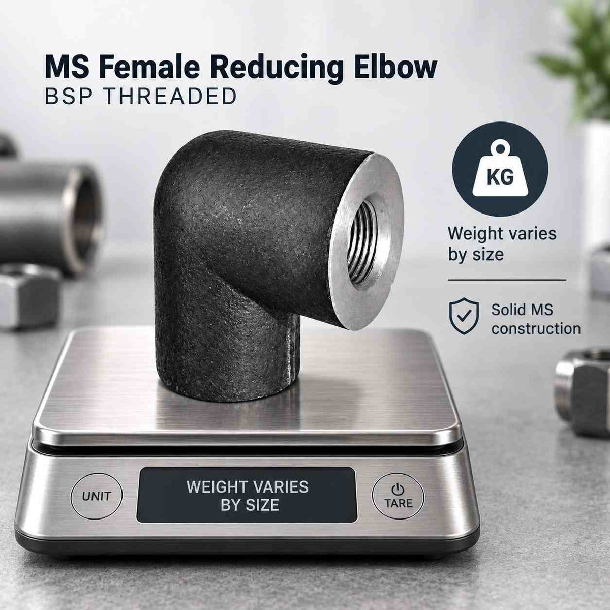 Implemental MS Female Reducing Elbow BSP Threaded - 1