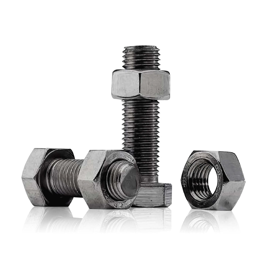 Mild Steel Nuts & Bolts 5/8 INCH (Pack of 4pcs)