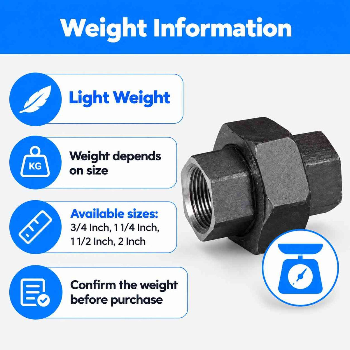 MS Union Pipe Fitting Threaded BSP Forged