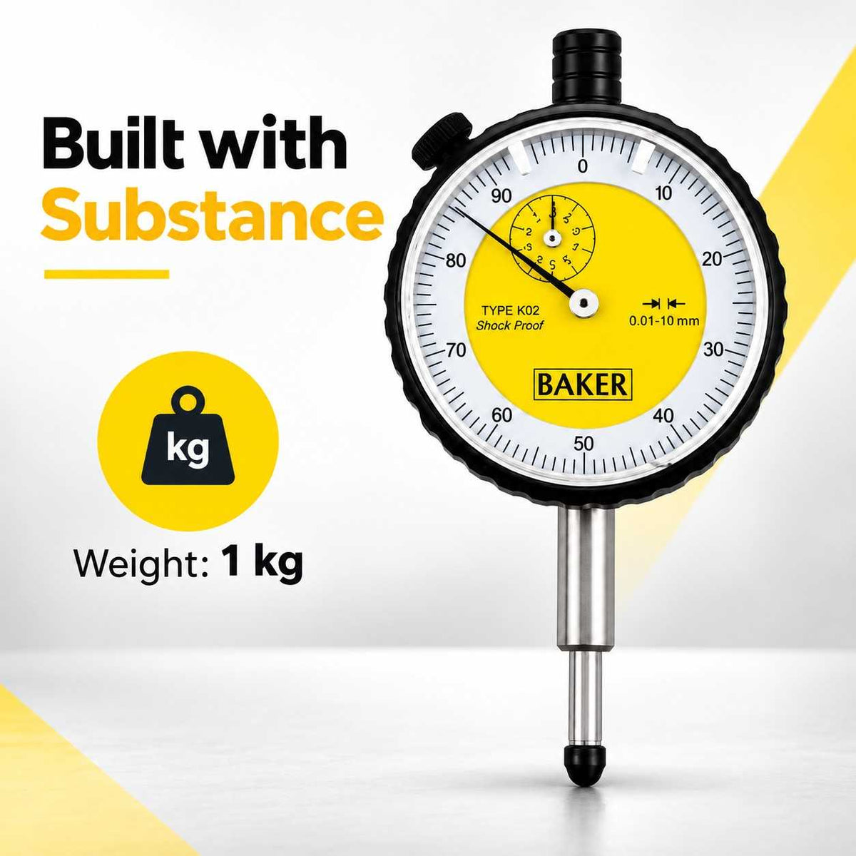 Plunger Dial Gauge Stainless Steel-0-10MM
