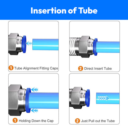 Male Connector Push Type Pneumatic Fitting-1/2" Pack of 5pcs