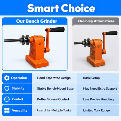 Manual Hand Bench Grinder For Multi Tasking Tool Machine-6Inch