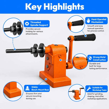 Manual Hand Bench Grinder For Multi Tasking Tool Machine-6Inch