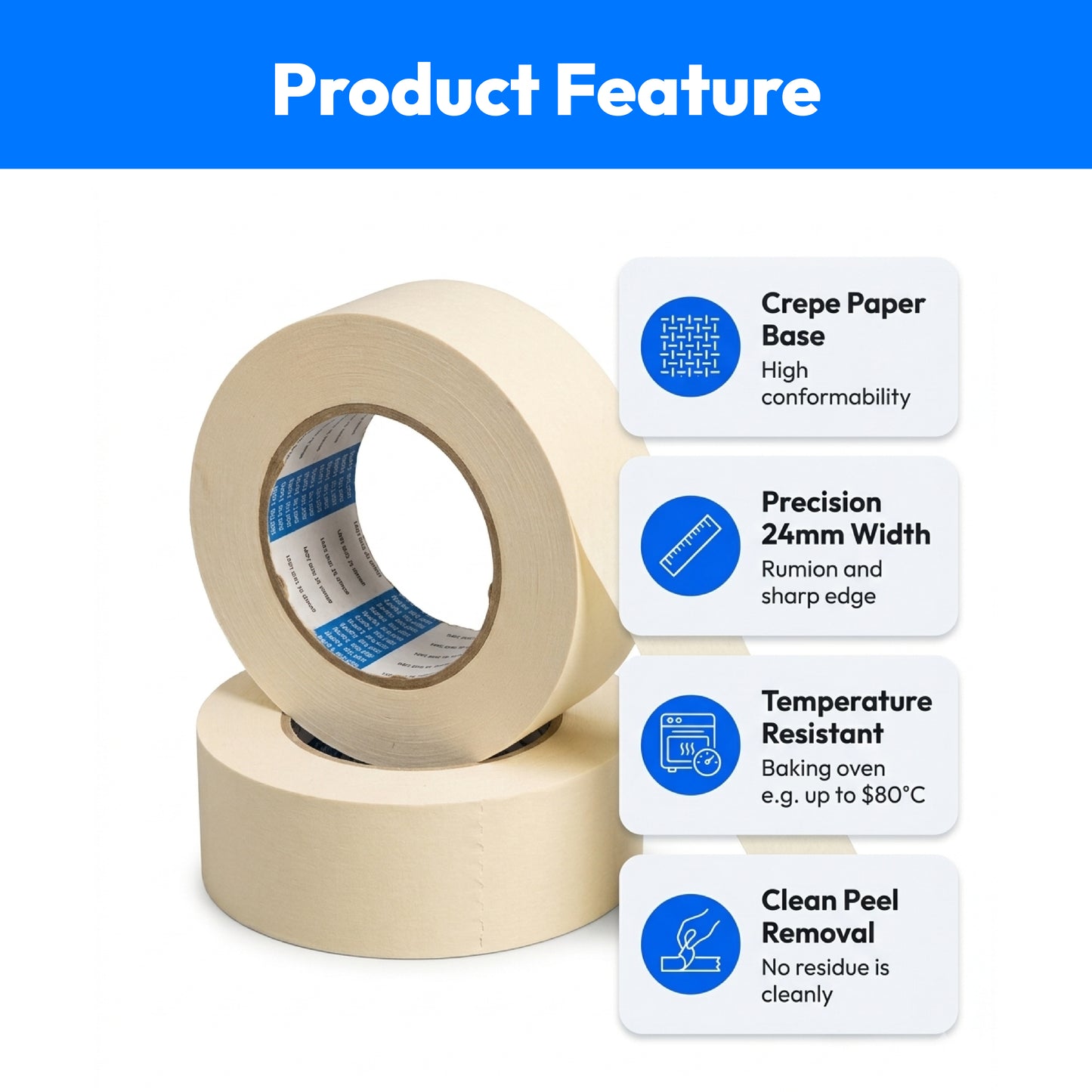 Masking Tape-25mtr 24mmx1"Width Pack of 2