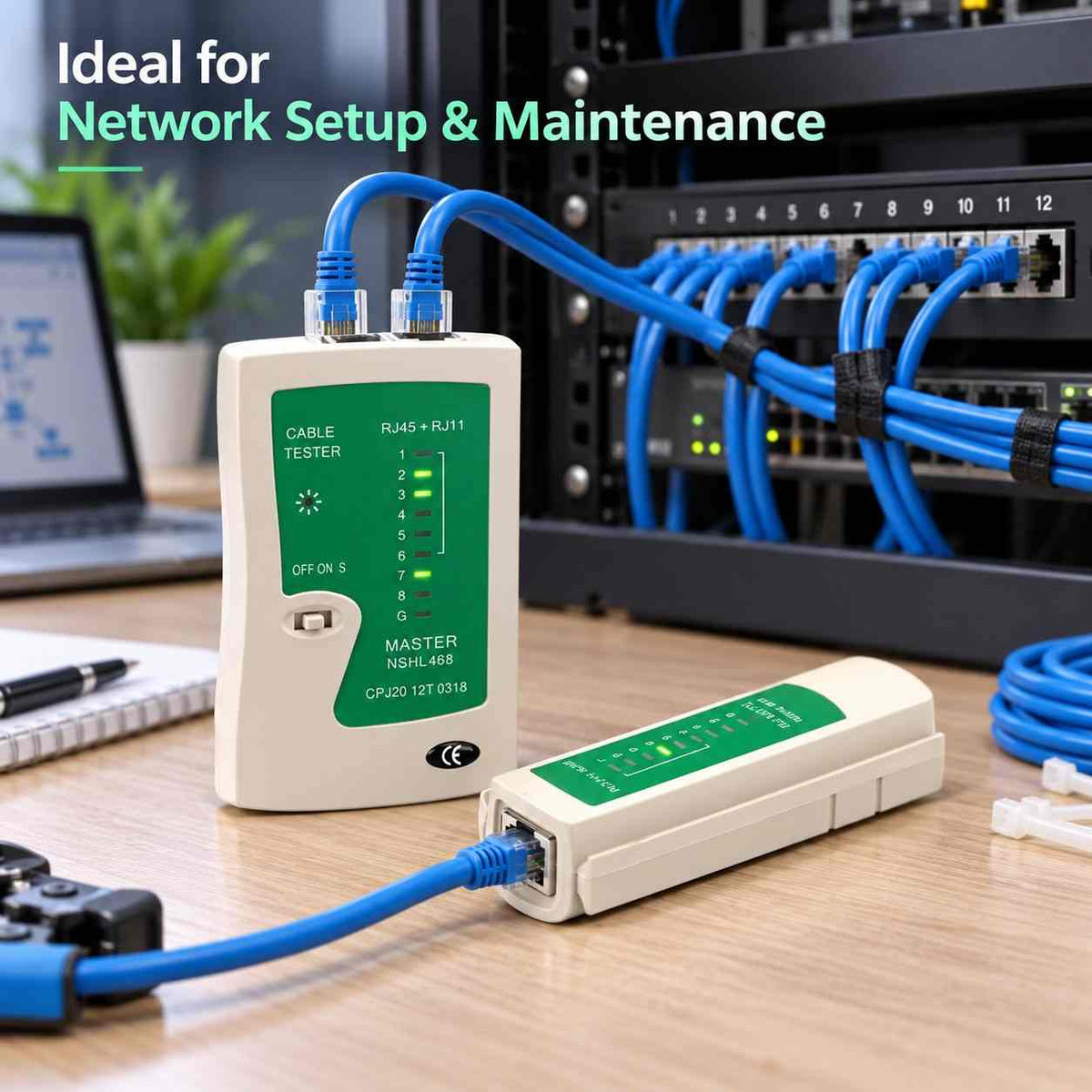 Network Cable Tester Lan & Cable Tester RJ45 & RJ11