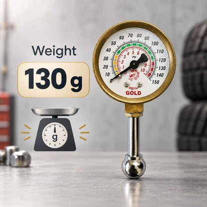 Mayur Air Pressure Gauge Small and Portable 150-PSI