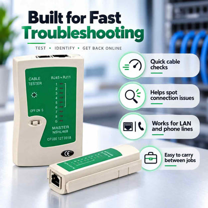 Network Cable Tester Lan & Cable Tester RJ45 & RJ11
